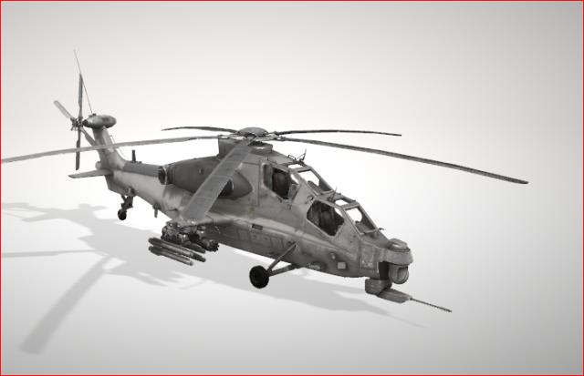 wz 10 attack helicopter 3D Model .c4d .max .obj .3ds .fbx .stl .blend 