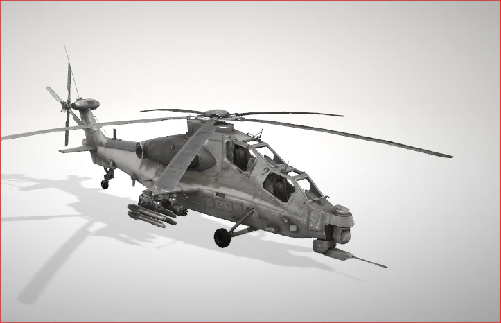 wz 10 attack helicopter 3D Model .c4d .max .obj .3ds .fbx .stl .blend
