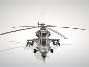 wz 10 attack helicopter 3D Model