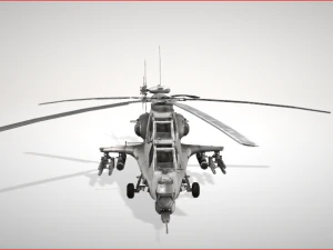 wz 10 attack helicopter 3D Model