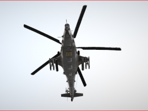 wz 10 attack helicopter 3D Model