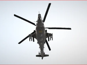 wz 10 attack helicopter 3D Model