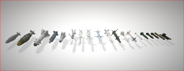 missiles pack Model 3D .c4d .max .obj .3ds .fbx .stl .blend 