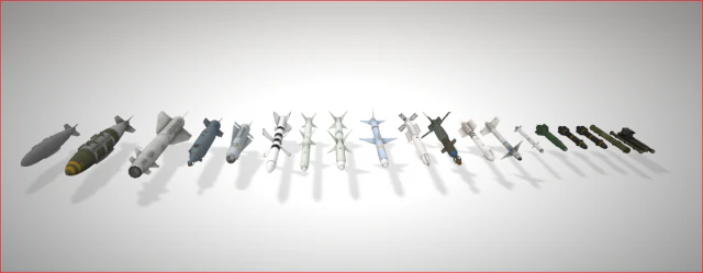 missiles pack 3D Model .c4d .max .obj .3ds .fbx .stl .blend 
