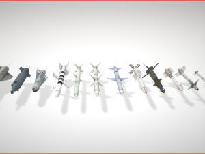 missiles pack Model 3D