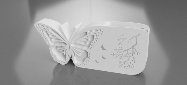 BOITE DE RANGEMENT EN PAPILLON 3D Модель .c4d .max .obj .3ds .fbx .stl .blend