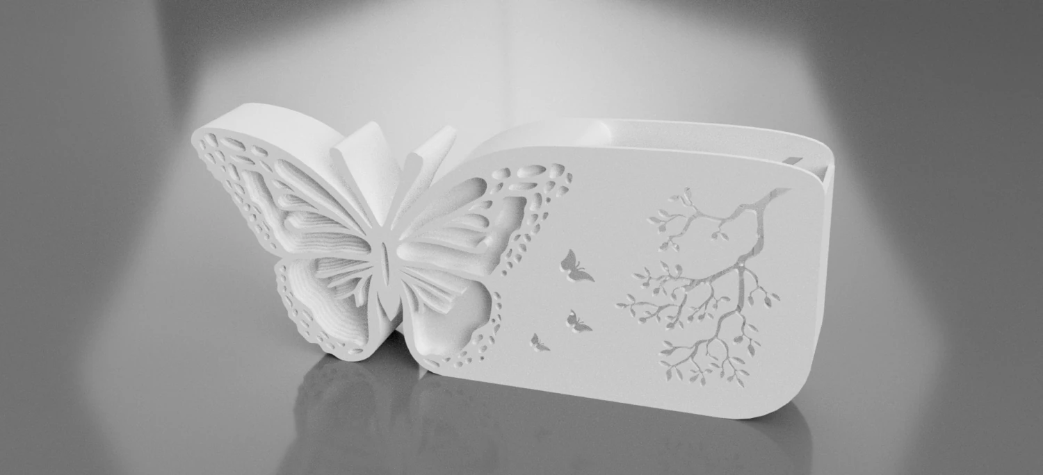 BOITE DE RANGEMENT EN PAPILLON 3D Model .c4d .max .obj .3ds .fbx .stl .blend 