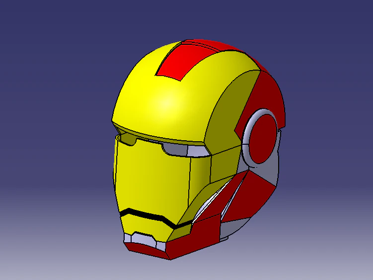 iron man helmet 3D Model .c4d .max .obj .3ds .fbx .stl .blend 