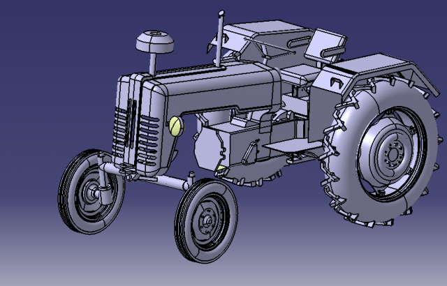 tractor model Modelo 3D .c4d .max .obj .3ds .fbx .stl .blend 