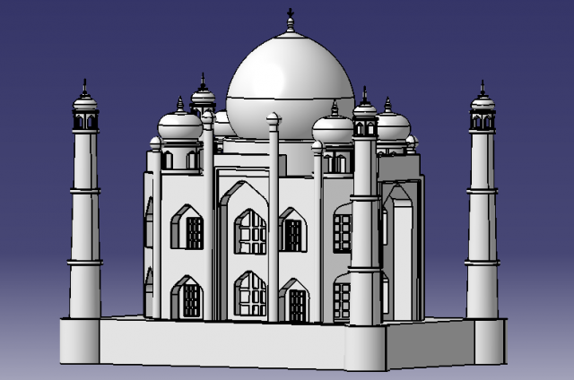 taj mahal model 3D 모델 .c4d .max .obj .3ds .fbx .stl .blend 