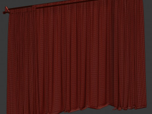 curtains with tulle Modello 3D