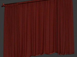 curtains with tulle 3D Model