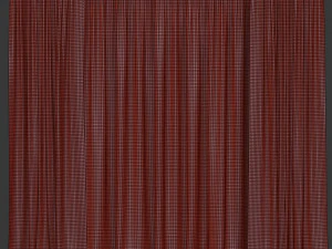 curtains with tulle 3D Model