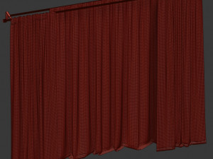 curtains with tulle Model 3D