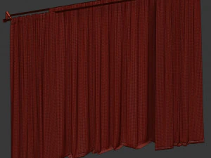 curtains with tulle 3D Model