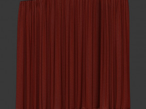 curtains with tulle 3D-Modell