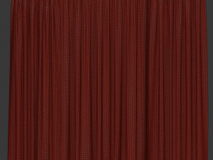 curtains in two colors with tulle Model 3D