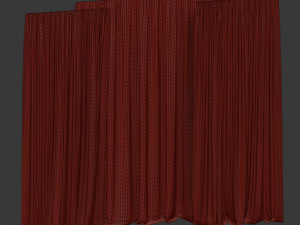 curtains with tulle 3D Модель