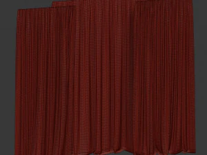 curtains with tulle 3D Model