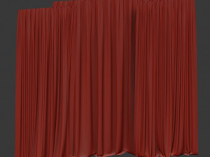 curtains with tulle 3D Модель