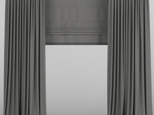 curtains with roman 3D Model