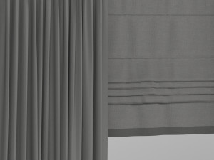 curtains with roman Model 3D