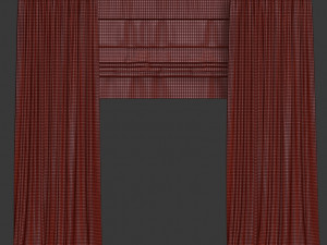 curtains with roman Model 3D