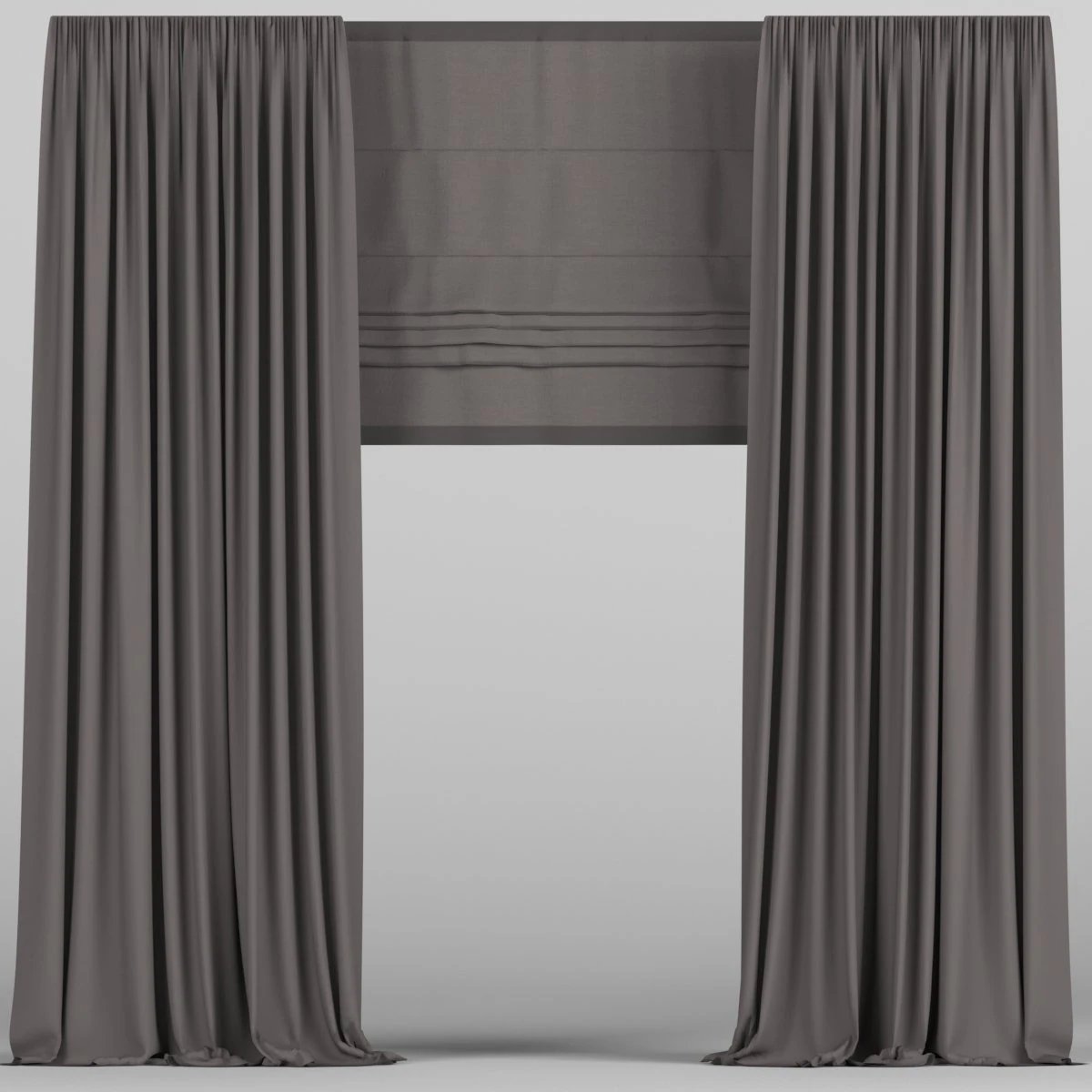 curtains with roman 3D Model .c4d .max .obj .3ds .fbx .stl .blend