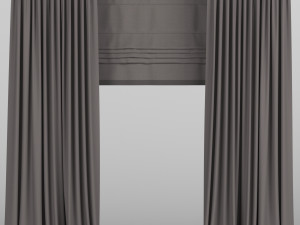 curtains with roman 3D Model