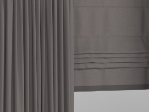 curtains with roman Modelo 3D
