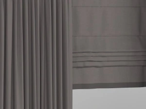 curtains with roman 3D Model