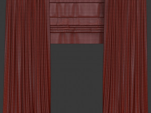 curtains with roman Modelo 3D