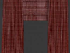 curtains with roman 3D Model