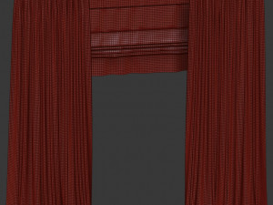 curtains with roman Modelo 3D