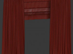 curtains with roman 3D Model