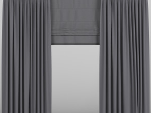 curtains with roman 3D Model