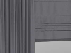 curtains with roman 3D Модель