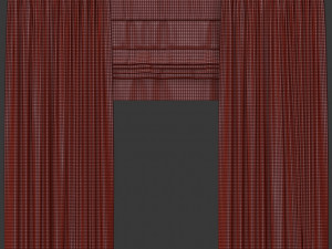 curtains with roman 3D Модель