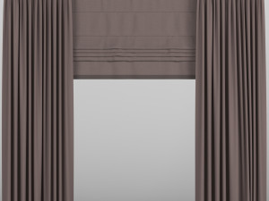 curtains with roman 3D Model