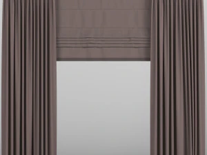 cortinas com romano Modelo 3D