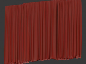 curtains with tulle Modelo 3D