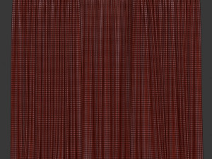 curtains in two colors with tulle Model 3D