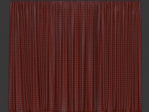 curtains in two colors with tulle 3Dモデル