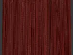 curtains in two colors with tulle 3D Модель