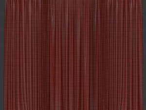 curtains in two colors with tulle 3D Модель