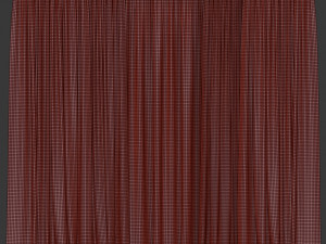 curtains in two colors with tulle 3D Модель