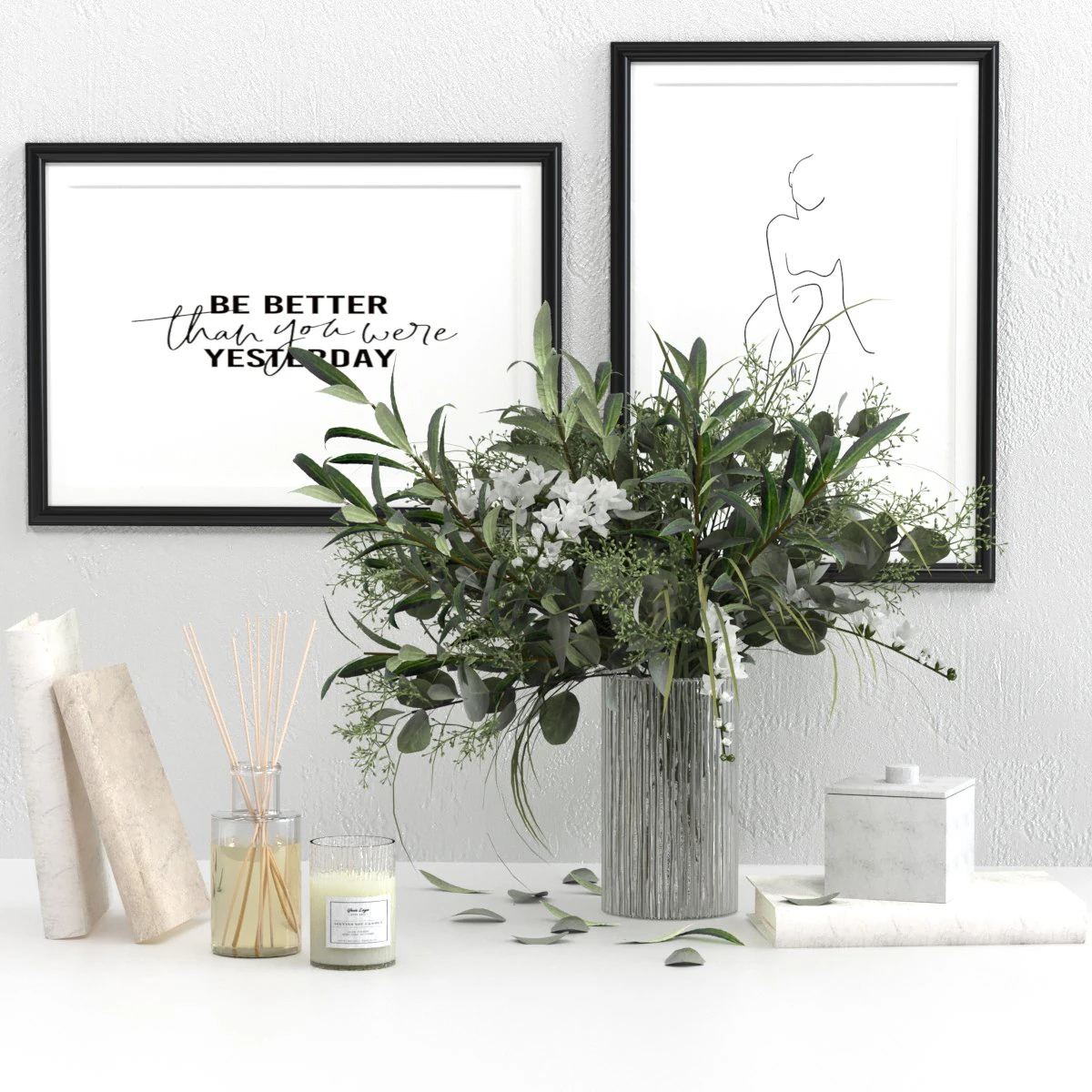 decorative set 3D Model .c4d .max .obj .3ds .fbx .stl .blend