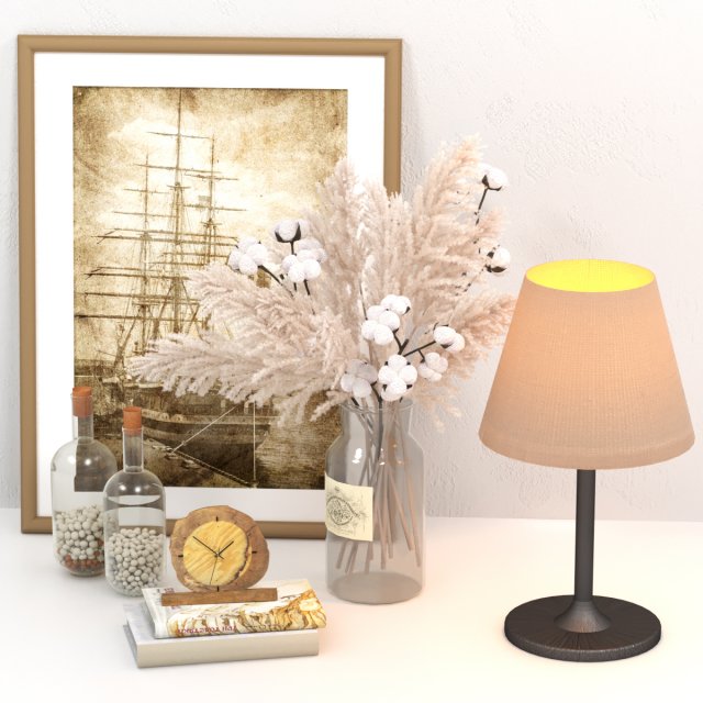 decorative set 3D Model .c4d .max .obj .3ds .fbx .stl .blend 