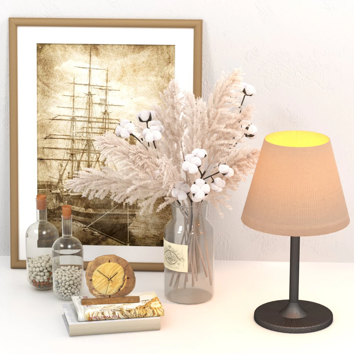 decorative set 3D Model .c4d .max .obj .3ds .fbx .stl .blend