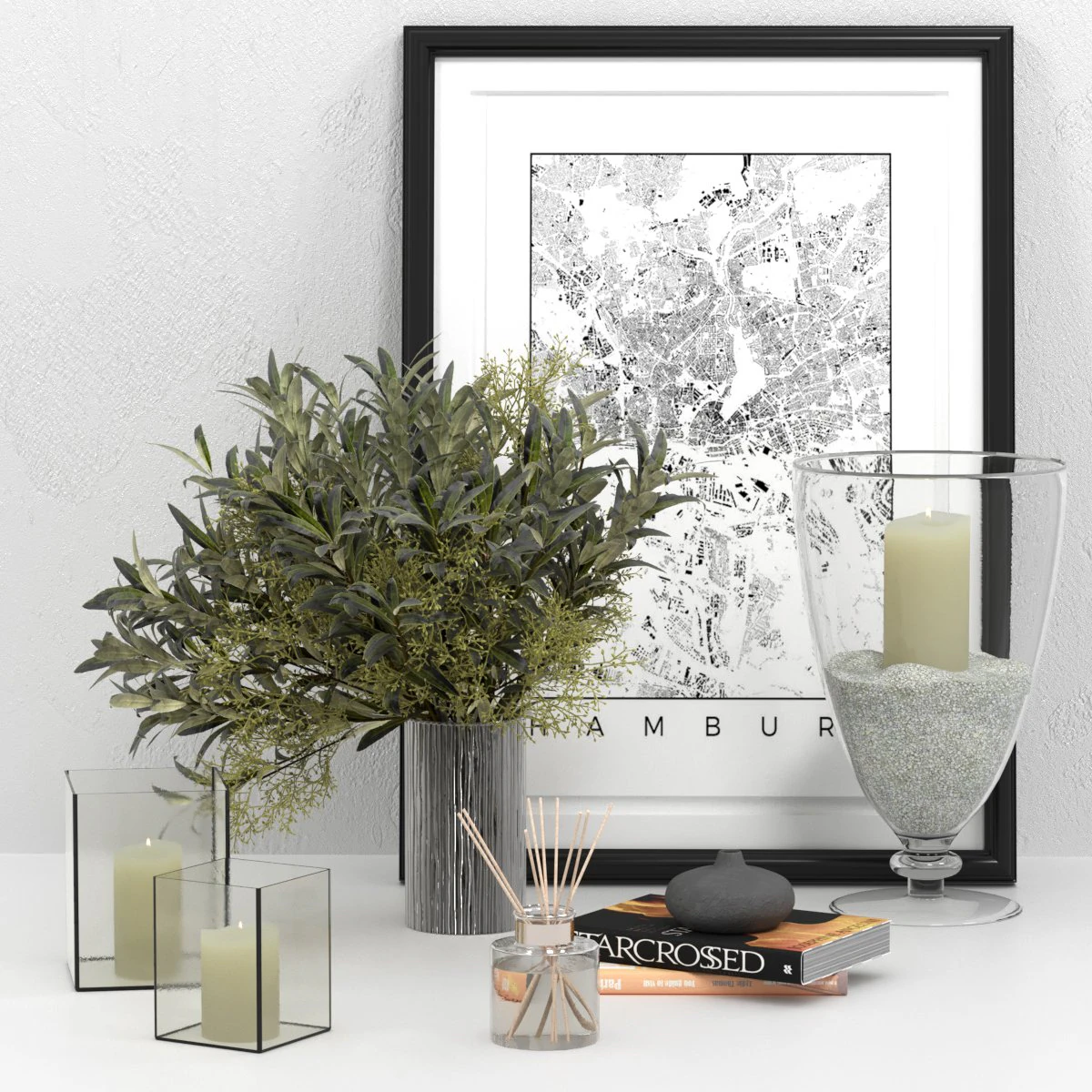 decorative set 3D Model .c4d .max .obj .3ds .fbx .stl .blend 